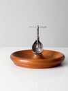 vintage walnut nutcracker bowl