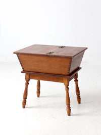 mid-century Heywood-Wakefield dough box side table