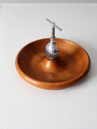 vintage walnut nutcracker bowl