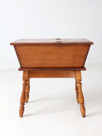 mid-century Heywood-Wakefield dough box side table
