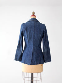 vintage 1970s tailored denim blazer by Gitcha Covered Up