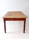 antique farmhouse harvest table, 8 ft