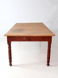 antique farmhouse harvest table, 8 ft