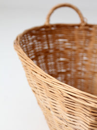 antique French country wicker laundry basket