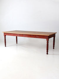 antique farmhouse harvest table, 8 ft