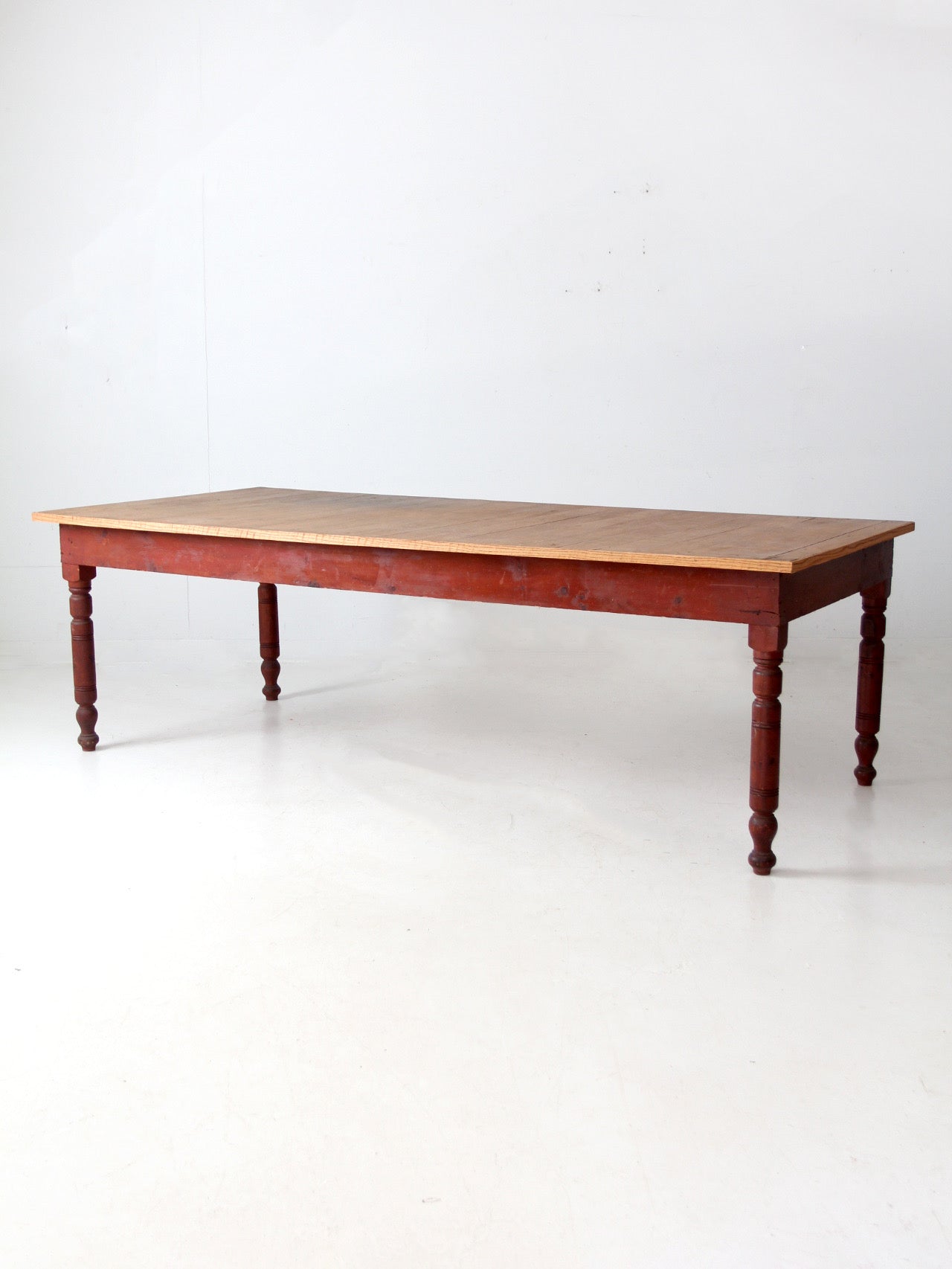 antique farmhouse harvest table, 8 ft
