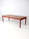 antique farmhouse harvest table, 8 ft