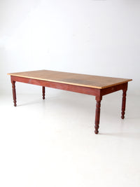 antique farmhouse harvest table, 8 ft