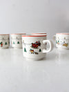 vintage Jamestown China The Joy of Christmas mugs set of 6