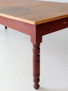 antique farmhouse harvest table, 8 ft