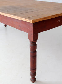 antique farmhouse harvest table, 8 ft