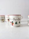 vintage Jamestown China The Joy of Christmas mugs set of 6