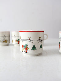 vintage Jamestown China The Joy of Christmas mugs set of 6