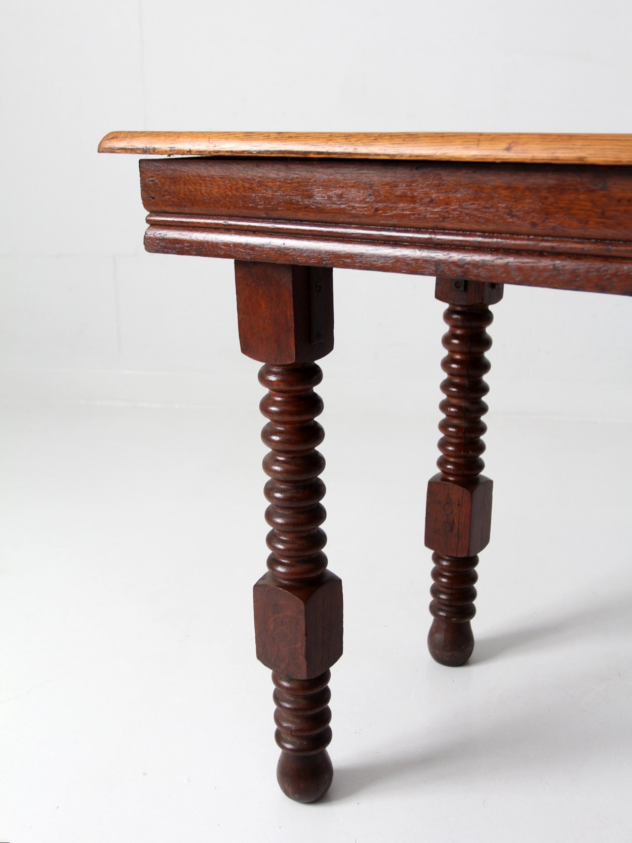 antique Jacobean revival barley twist table