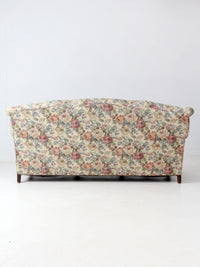 antique French Provincial floral sofa and armchair set