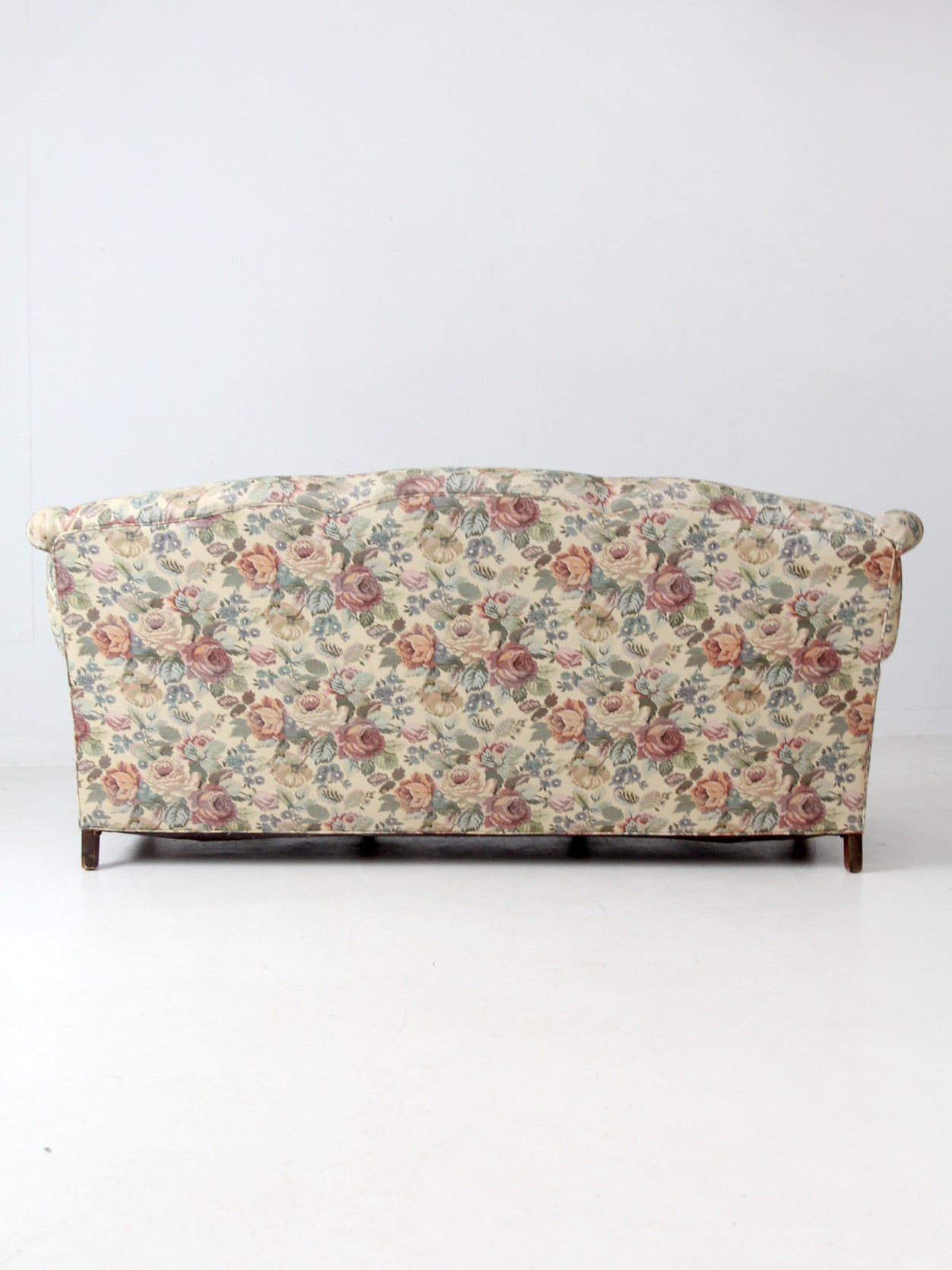 antique French Provincial floral sofa and armchair set