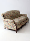 antique French Provincial floral sofa and armchair set