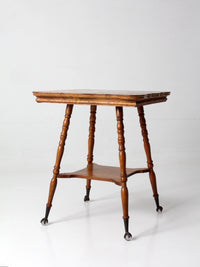 antique Edwardian oak side table ball and claw feet