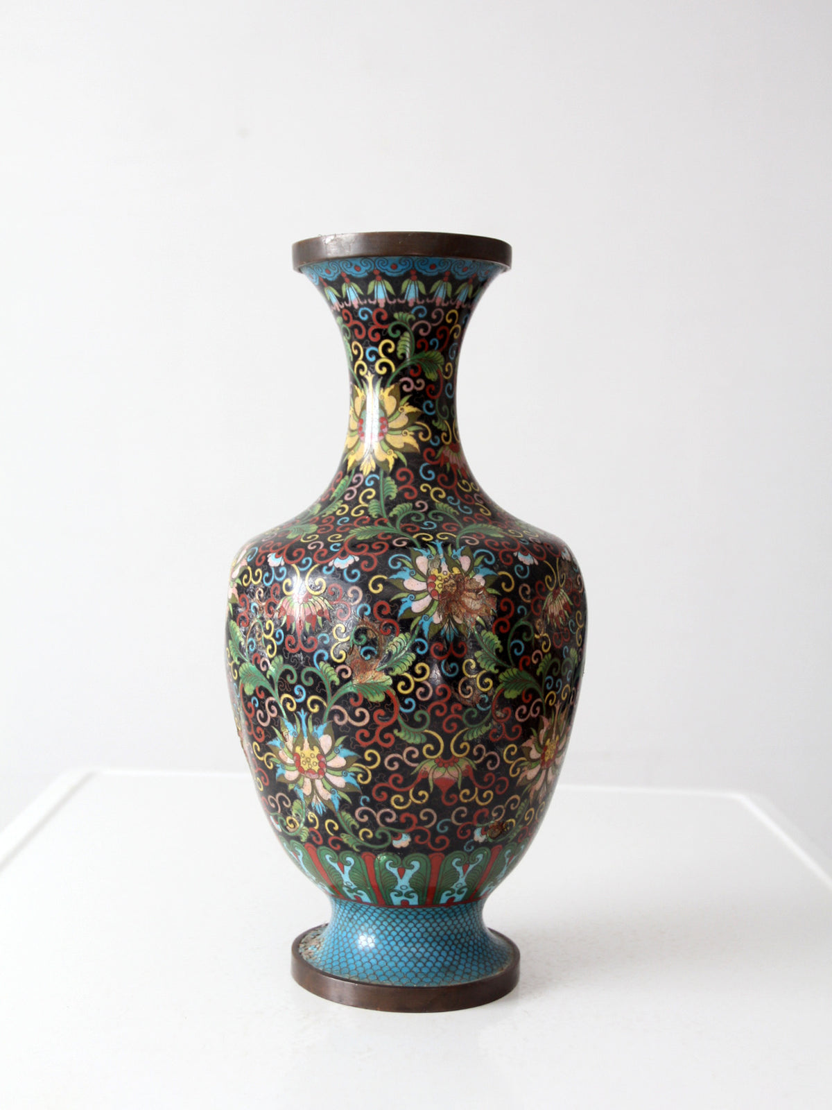 antique Chinese cloisonne decorative vessel