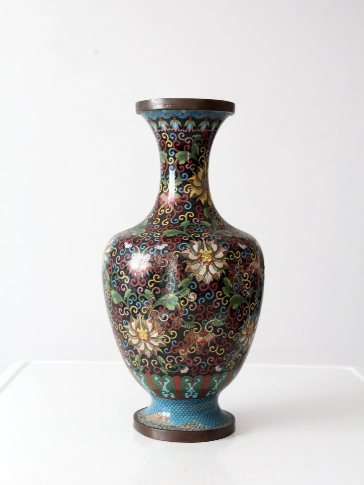 antique Chinese cloisonne decorative vessel