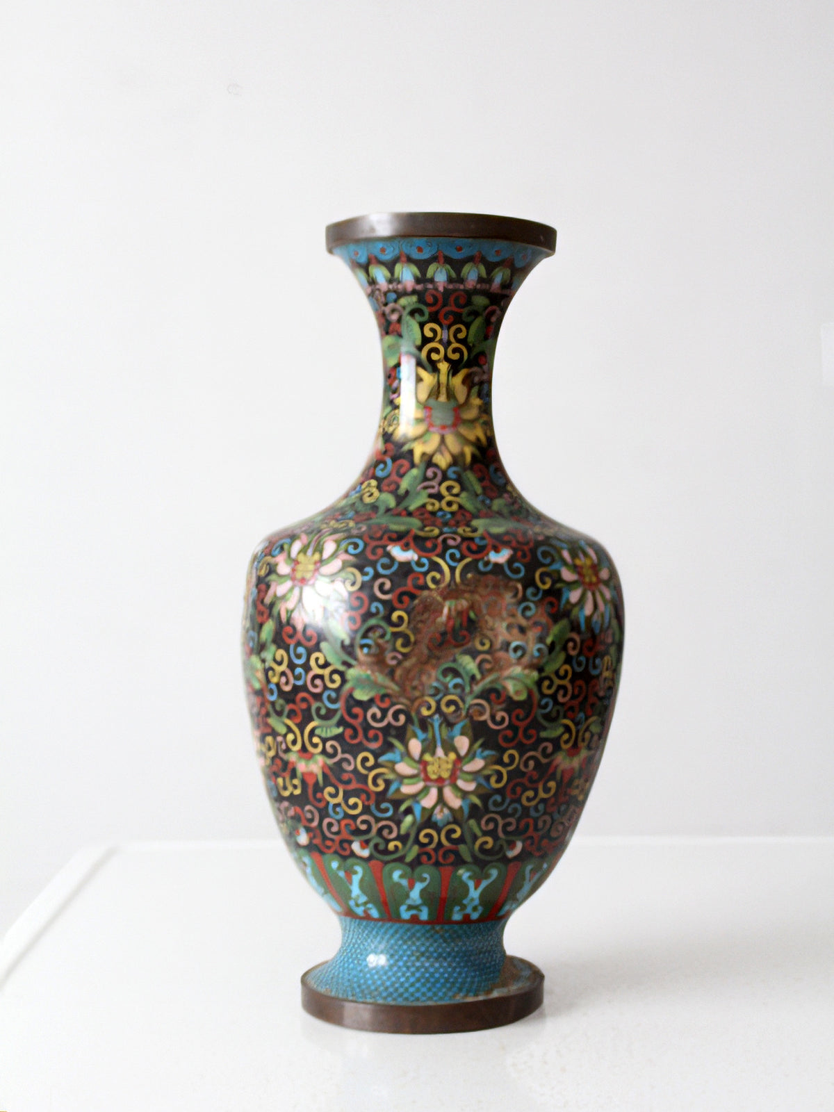 antique Chinese cloisonne decorative vessel