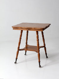antique Edwardian oak side table ball and claw feet