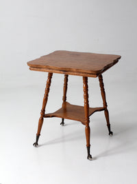 antique Edwardian oak side table ball and claw feet