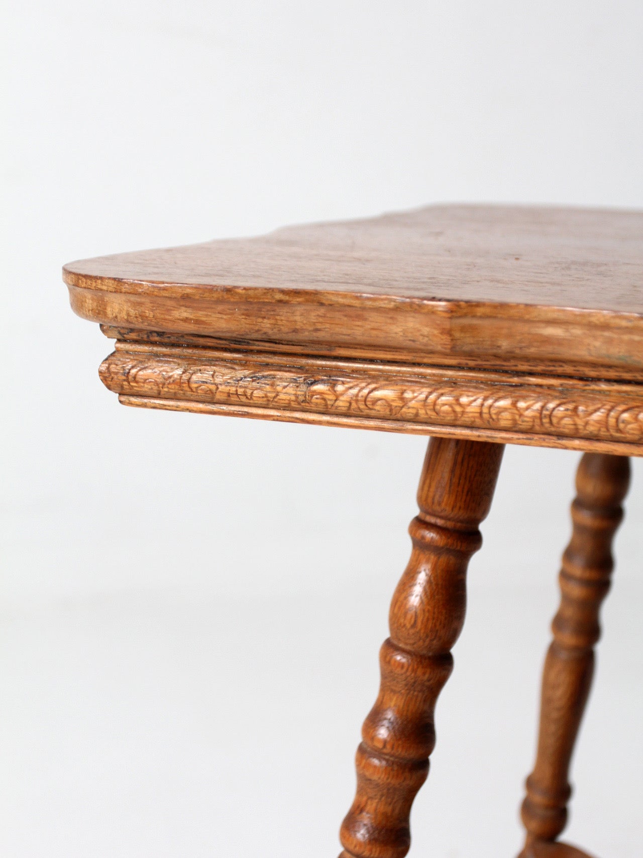 antique Edwardian oak side table ball and claw feet