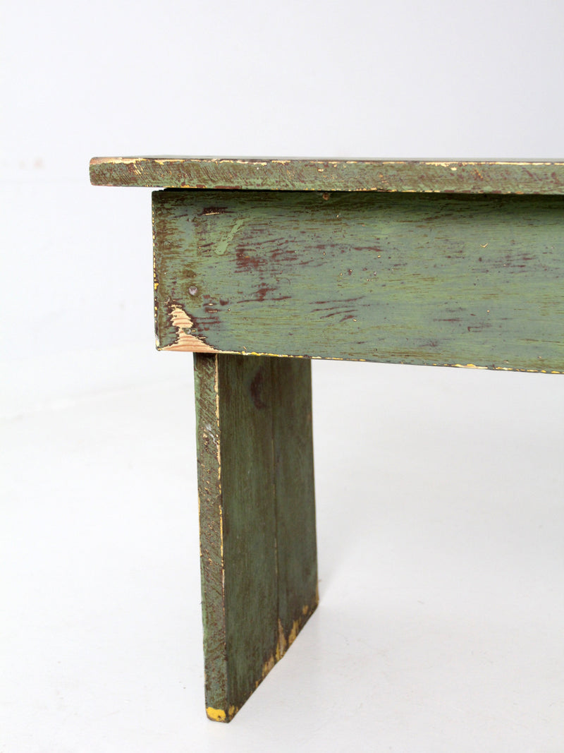 antique painted wood farmhouse bench