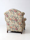 antique French Provincial floral sofa and armchair set