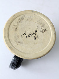 vintage studio pottery mug