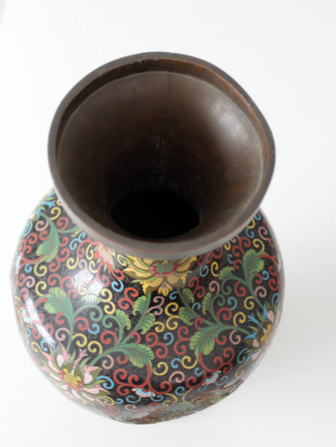 antique Chinese cloisonne decorative vessel