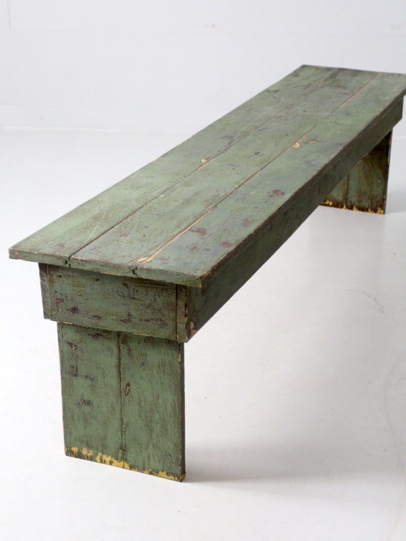 antique painted wood farmhouse bench