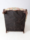 antique French Provincial floral sofa and armchair set