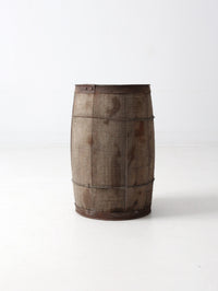 antique primitive wood stave barrel