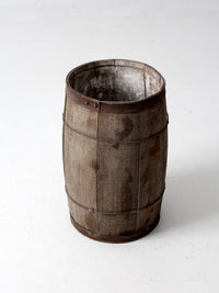 antique primitive wood stave barrel