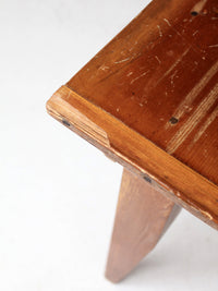 vintage rustic pine table, 7 ft