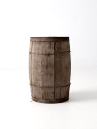 antique primitive wood stave barrel