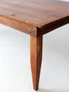 vintage rustic pine table, 7 ft