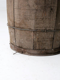 antique primitive wood stave barrel