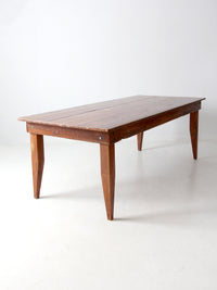 vintage rustic pine table, 7 ft