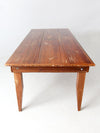 vintage rustic pine table, 7 ft