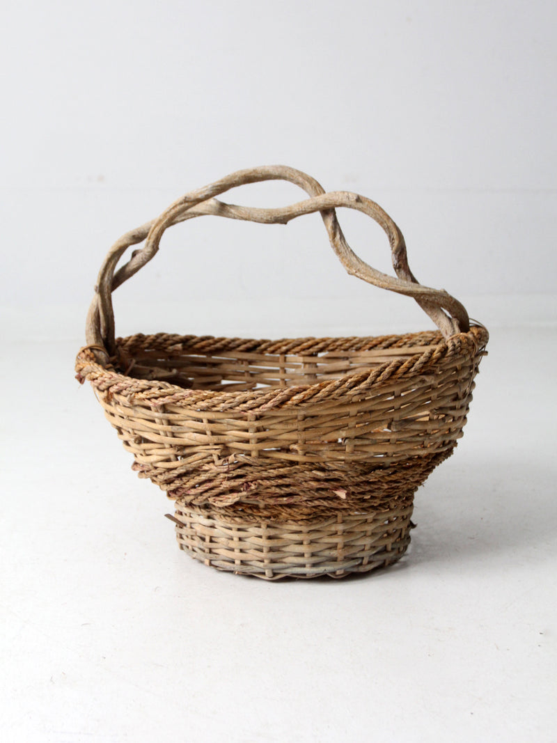 vintage rustic wicker basket