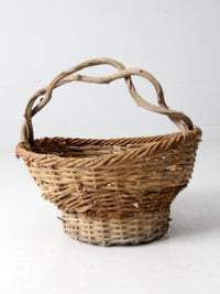 vintage rustic wicker basket