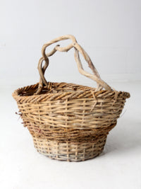 vintage rustic wicker basket