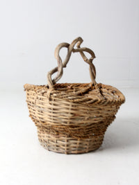 vintage rustic wicker basket