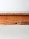 vintage rustic pine table, 7 ft
