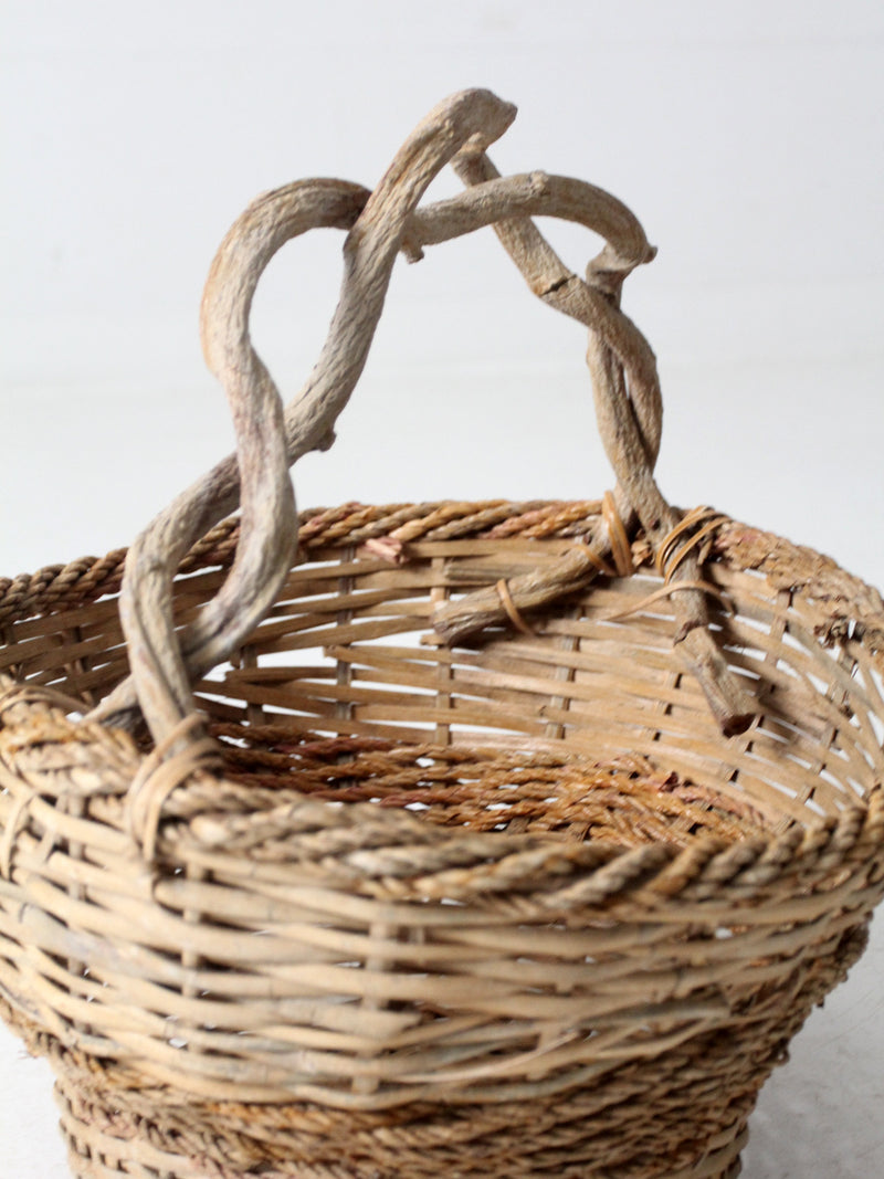 vintage rustic wicker basket