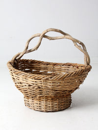 vintage rustic wicker basket