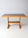 vintage wooden trestle table